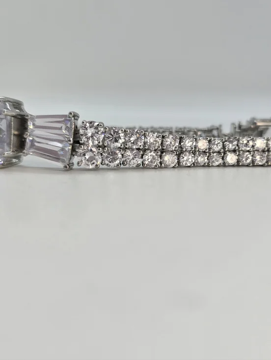 Vintage Givenchy Crystal Multi-Row Bracelet - Picture 4 of 8